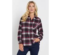 M&co Petite Check Skirt In Red Red 12