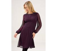 M&co Petite Chiffon Midi Dress In Purple Purple 12