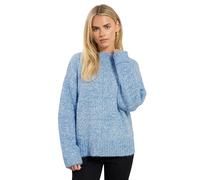 M&Co Petite Chunky Knit Textured Jumper - Women's Blue