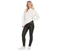 M&Co Petite Coated Skinny Jeans - Women's Black
