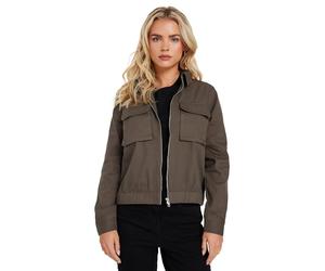 M&Co Petite Collared Cotton Twill Jacket - Women's
