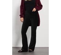 M&co Petite Cord Kick Flare Leggings In Black Black 14