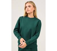 M&Co Women's Petite Crew Neck Sweatshirt in Dark Green | Size: 14 M&Co Dark Green 14