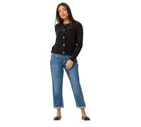 M&Co Women's Petite Crochet Cardigan in Black | Size: 12-14 M&Co Black 12-14