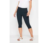 M&Co Petites Petite Navy Cropped Bengaline Trousers - Women's