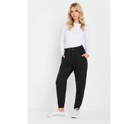 M&co Petite Cuffed Joggers In Black Black