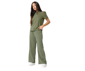 M&Co Petite Denim Wide Leg Joggers - Women's