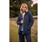 M&co Petite Diamond Quilted Jacket In Mid Navy Mid Navy 8