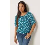 M&co Petite Ditsy Blouse In Green Green