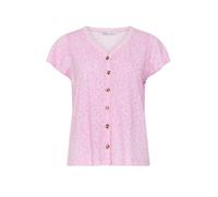 M&Co Petite Ditsy Floral Cotton Frill Sleeve Blouse - Women's Pink