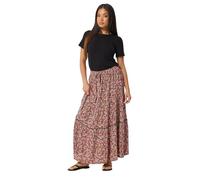 M&Co Women's Petite Ditsy Floral Maxi Skirt in Pink | Size: 12 M&Co Pink 12
