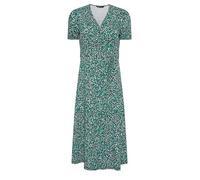 M&Co Petite Ditsy Floral Midi Wrap Dress - Women's Green