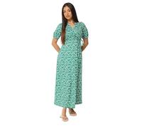 M&Co Petite Ditsy Floral Print Maxi Wrap Dress - Women's Green