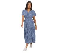 M&Co Women's Petite Dobby Tiered Maxi Dress in Blue | Size: 16 M&Co Blue 16