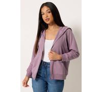 M&Co Women's Petite Essential Zip Hoodie in Lilac | Size: 12 M&Co Lilac 12