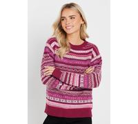 M&Co Petites Petite Fairisle Jumper - Women's Pink