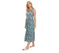 M&Co Petite Floral Ditsy Print Sleeveless Dress - Women's Blue