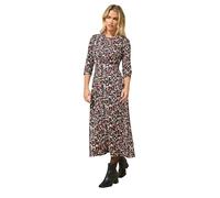 M&Co Petites Petite Floral Midi Dress - Women's Black