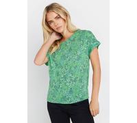 Petite Floral Print T-shirt M&Co Green 8