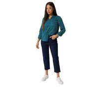 M&Co Women's Petite Dobby Cotton Shirt in Teal | Size: 16 M&Co Teal 16