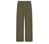 M&Co Petite Green Textured Wide Leg Trousers - Women's