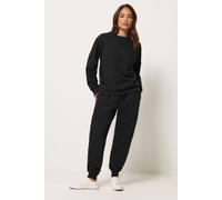 M&Co Women's Petite Jumper & Cuffed Joggers Set in Black | Size: 10