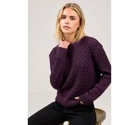 M&co Petite Knitted Jumper In Purple Purple 12-14