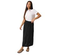 M&Co Women's Petite Linen Maxi Skirt in Black | Size: 14 M&Co Black 14