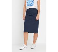 M&co Petite Midi Denim Skirt In Blue Blue 12
