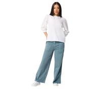 M&Co Petite Midrise Wide Leg Cargo Trousers - Women's Blue