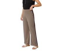 M&Co Women's Petite Side Stripe Trousers in Light Brown | Size: 12 M&Co Light Brown 12