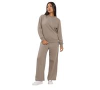 M&Co Women's Petite Button Detail Sweatshirt in Light Brown | Size: 12 M&Co Light Brown 12