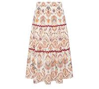 M&Co Petite Orange Abstract Print Maxi Skirt - Women's