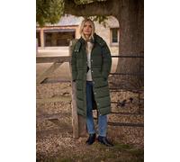 M&co Petite Padded Midi Coat In Dark Green Dark Green 14