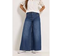 M&Co Women's Petite Palazzo Jeans in Mid Blue | Size: 14 M&Co Mid Blue 14