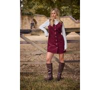 M&co Petite Pinafore Dress In Red Red 14