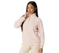 M&Co Women's Petite Quarter Zip Sweatshirt in Light Pink | Size: 12 M&Co Light Pink 12