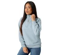 M&Co Petite Quarter Zip Sweatshirt - Women's Light Blue