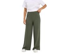 M&Co Petite Green Ribbed Wide Leg Trousers - Women's