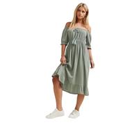 M&Co Petite Sage Green Tassel Detail Smock Dress - Women's