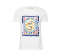 M&Co Petite Sardine Graphic Print Cotton T-Shirt - Women's White