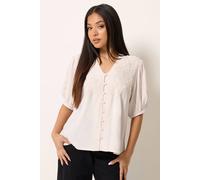 M&co Petite Sequin Embellished Blouse In Light Pink Light Pink