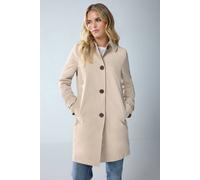 M&Co Women's Petite Single Breasted Mac Coat in Natural | Size: 18