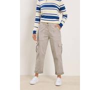 M&Co Women's Petite Straight Leg Cargo Trousers in Natural | Size: 16 M&Co Natural 16