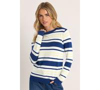 M&Co Women's Petite Stripe Crew Neck Jumper | Size: 12-14 M&Co Multicolor 12-14