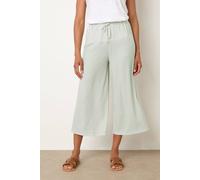 M&co Petite Stripe Wide Leg Culottes In Green Green 10