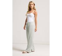 M&co Petite Stripe Wide Leg Trousers In Green Green 18