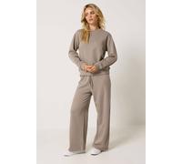 M&co Petite Sweatshirt And Joggers Set In Light Brown Light Brown