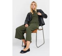 M&Co Women's Petite Textured Culottes in Green | Size: 8 M&Co Green 8