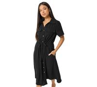 M&Co Petite Utility Shirt Dress - Women's Black